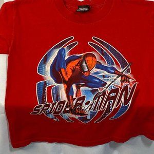 Marvel Spider Man Tee Youth Red Blue Short Sleeve See Measurements